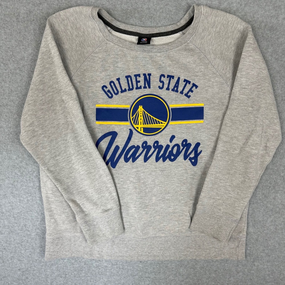 NBA Golden State Warriors Gray Graphic Raglan Sweatshirt XL FALL19 07/2019‎